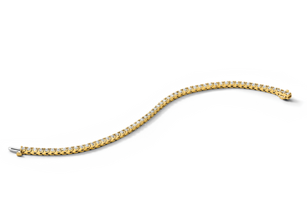 14k Complete 2.18 carat Round AA Diamond 4-prong Tennis Bracelet