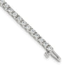 14k White Gold Complete 2.18 carat Round AA Diamond 4-prong Tennis Bracelet