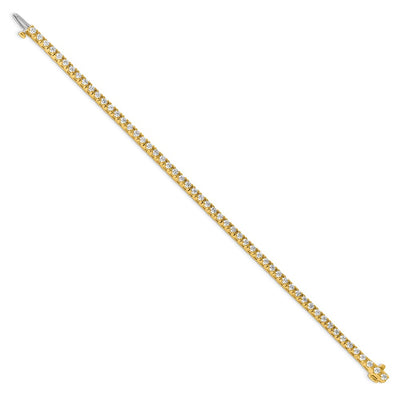 14K Complete 2.86 Carat Round Diamond 4-Prong Tennis Bracelet