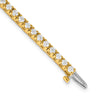 14k Complete 2.86 carat Round A Diamond 4-prong Tennis Bracelet