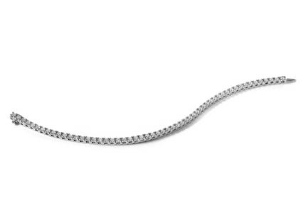 14k White Gold Holds 2.86 carat 55- Round Diamond 4-prong Tennis Bracelet Mounting
