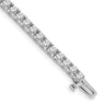 14k White Gold Complete 4.1 carat Round VS Diamond 4-prong Tennis Bracelet