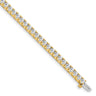 14k Complete 6.44 carat Round AAA Diamond 4-prong Tennis Bracelet
