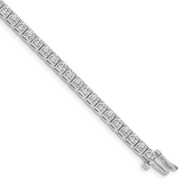 14k White Gold Bracelets Style X755WVS - Classique Jewelry Inc.