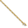 14k Complete 1 carat Round VS Diamond Bar Link Tennis Bracelet