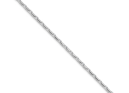 14k White Gold Bracelets Style X762WVS - Classique Jewelry Inc.