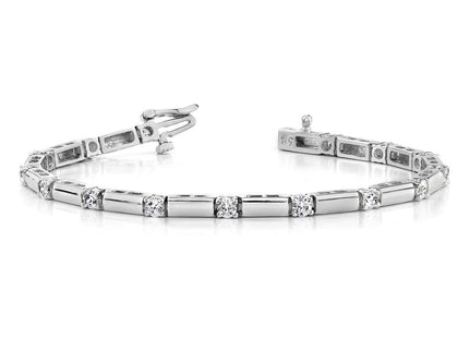14k White Gold Bracelets Style X762WVS - Classique Jewelry Inc.