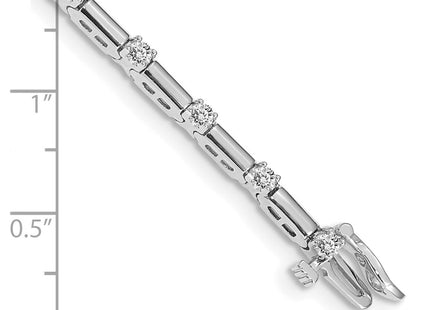 14k White Gold Bracelets Style X762WVS - Classique Jewelry Inc.