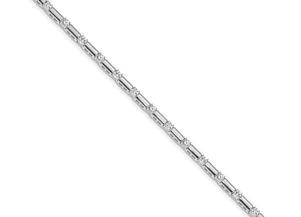 14k White Gold Bracelets Style X763WAAA - Classique Jewelry Inc.