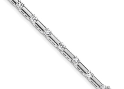 14k White Gold Bracelets Style X763WAAA - Classique Jewelry Inc.
