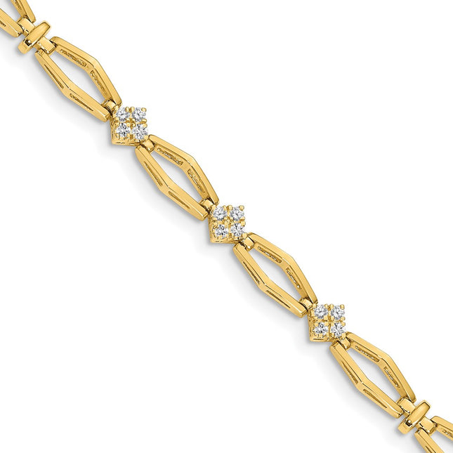 14K gold diamond bracelet