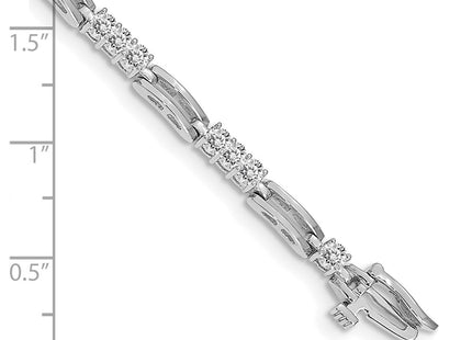 14k White Gold Bracelets Style X787WVS - Classique Jewelry Inc.