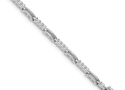 14k White Gold Bracelets Style X787WVS - Classique Jewelry Inc.