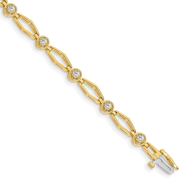 14K gold diamond bracelet