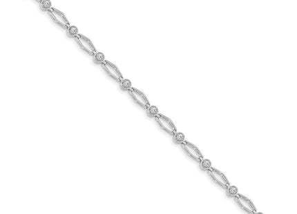 14k White Gold Bracelets Style X789WVS - Classique Jewelry Inc.