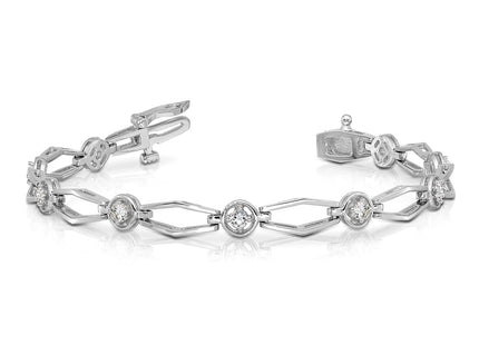 14k White Gold Bracelets Style X789WVS - Classique Jewelry Inc.