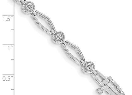 14k White Gold Bracelets Style X789WVS - Classique Jewelry Inc.