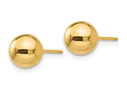 14k Polished Ball Post Earrings (Style X7MMG)