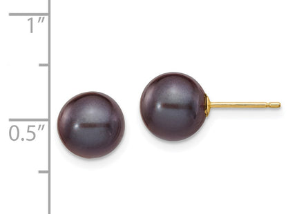 14k Yellow Gold Earrings Style X80PB - Classique Jewelry Inc.