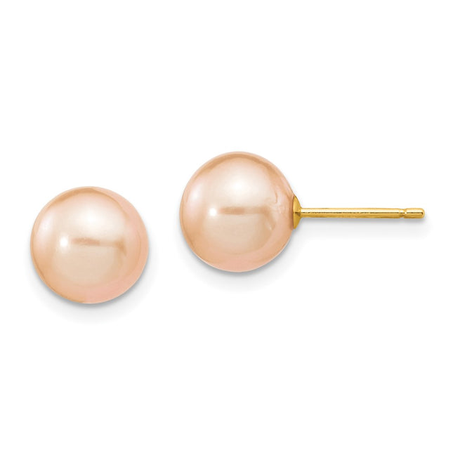 14k Yellow Gold Earrings Style X80PPI - Classique Jewelry Inc.