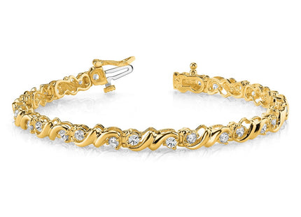 14k Yellow Gold Bracelets Style X816VS - Classique Jewelry Inc.