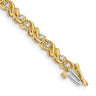 14k Complete 1.17 carat Round AA Diamond Fancy Swirl Tennis Bracelet