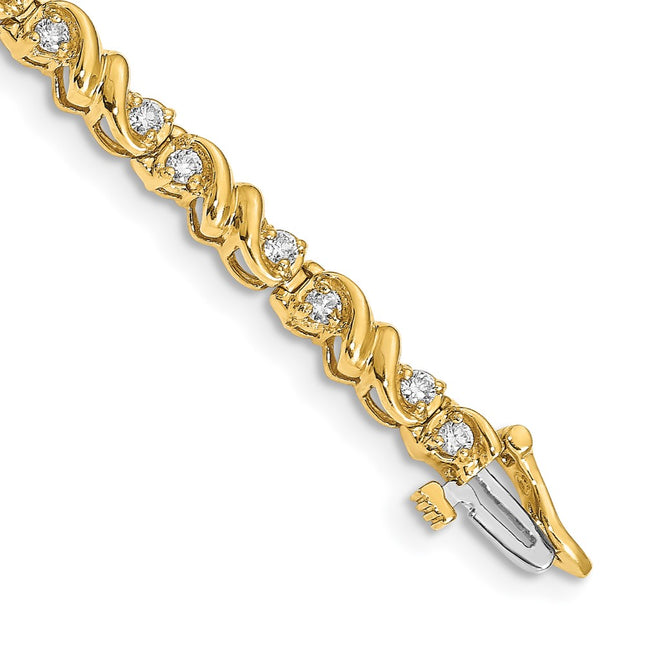 14k Yellow Gold Bracelets Style X816VS - Classique Jewelry Inc.