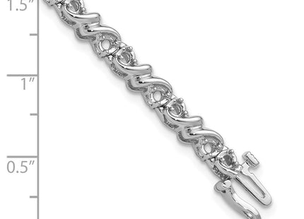 14k White Gold Bracelets Style X816W - Classique Jewelry Inc.