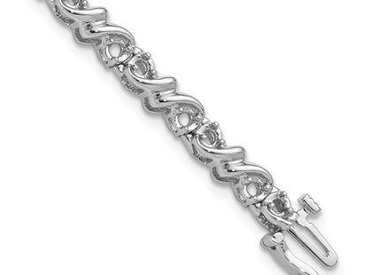 14k White Gold Bracelets Style X816W - Classique Jewelry Inc.