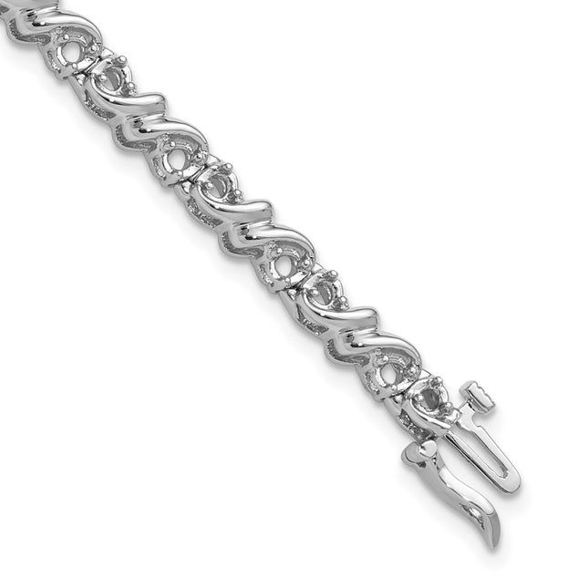 14k White Gold Bracelets Style X816W - Classique Jewelry Inc.