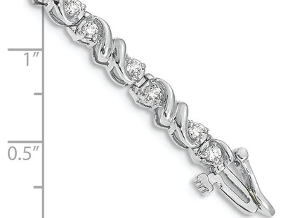 14k White Gold Bracelets Style X816WVS - Classique Jewelry Inc.