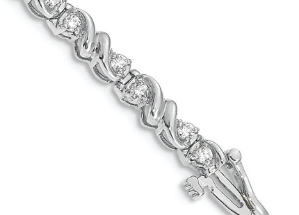 14k White Gold Bracelets Style X816WVS - Classique Jewelry Inc.