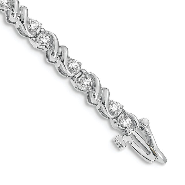 14k White Gold Bracelets Style X816WA - Classique Jewelry Inc.