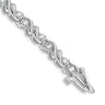 14k White Gold Complete 1.17 carat Round A Diamond Fancy Swirl Tennis Bracelet