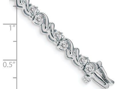 14k White Gold Bracelets Style X817WVS - Classique Jewelry Inc.
