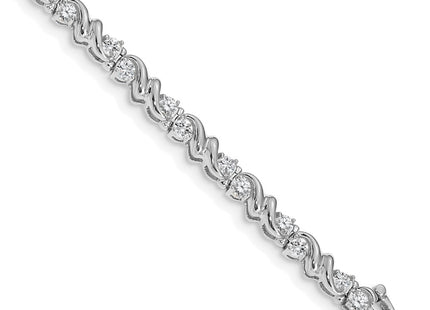 14k White Gold Bracelets Style X817WVS - Classique Jewelry Inc.