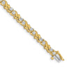 14k Complete 2.88 carat Round A Diamond Fancy Swirl Tennis Bracelet