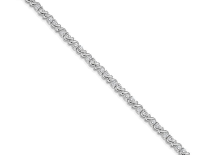 14k White Gold Bracelets Style X818WVS - Classique Jewelry Inc.