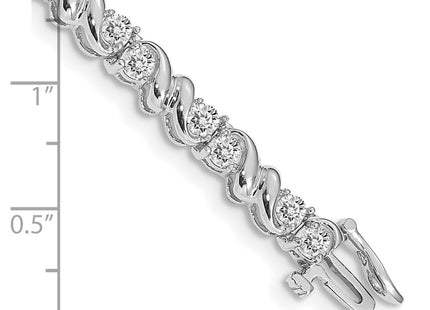 14k White Gold Bracelets Style X818WVS - Classique Jewelry Inc.