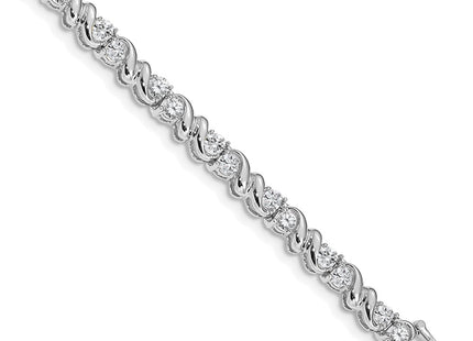 14k White Gold Bracelets Style X818WVS - Classique Jewelry Inc.