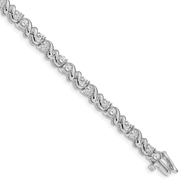 14k White Gold Bracelets Style X818WVS - Classique Jewelry Inc.