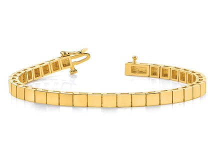 14k Gold Square Add-a-Diamond Bracelet with Multiple Stone Settings Options (Style X848)