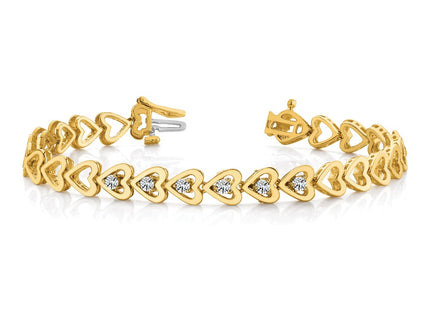 14k Yellow Gold Bracelets Style X849 - Classique Jewelry Inc.