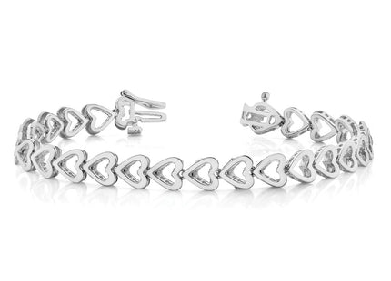 14k White Gold Bracelets Style X849W - Classique Jewelry Inc.