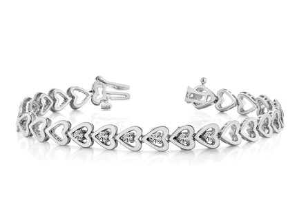 14k White Gold Bracelets Style X849W - Classique Jewelry Inc.
