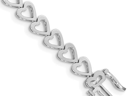 14k White Gold Bracelets Style X849W - Classique Jewelry Inc.