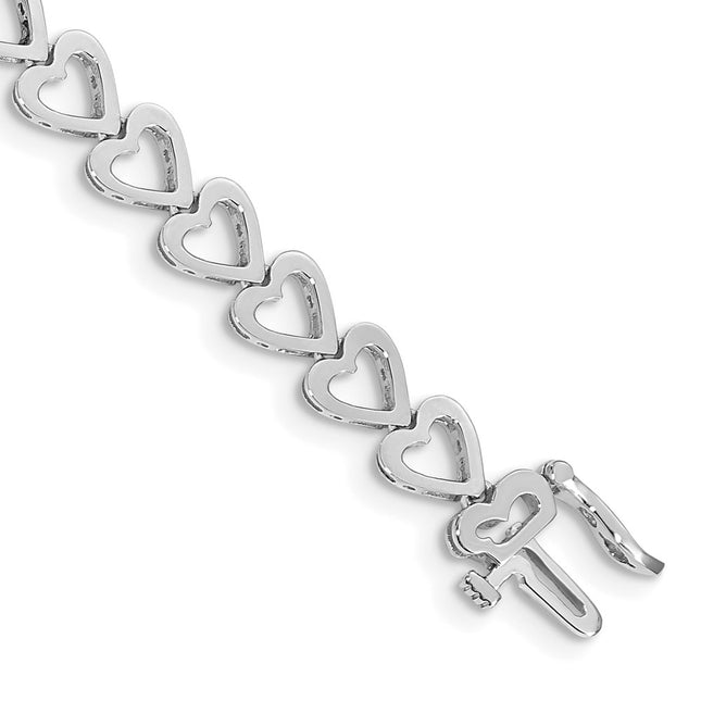 14k White Gold Bracelets Style X849W - Classique Jewelry Inc.