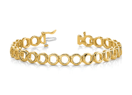 14k Holds 24 Stones up to Circle Add-a-Diamond Tennis Bracelet
