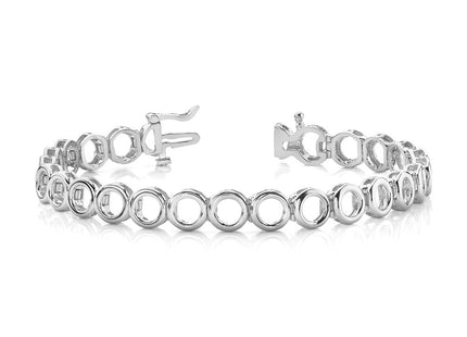 14k White Gold Bracelets Style X852W - Classique Jewelry Inc.