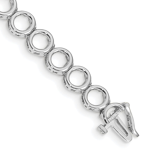 14k White Gold Bracelets Style X852W - Classique Jewelry Inc.